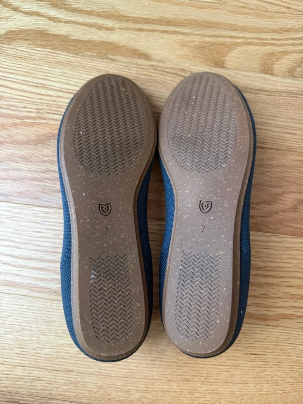 NWOB Rothy's Maritime Navy The Flat Round Toe Slip on Shoes Ballet Flat - Size 7